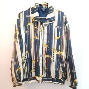 Vintage Kim Rogers Sport 100% Silk Bomber Jacket Size M
